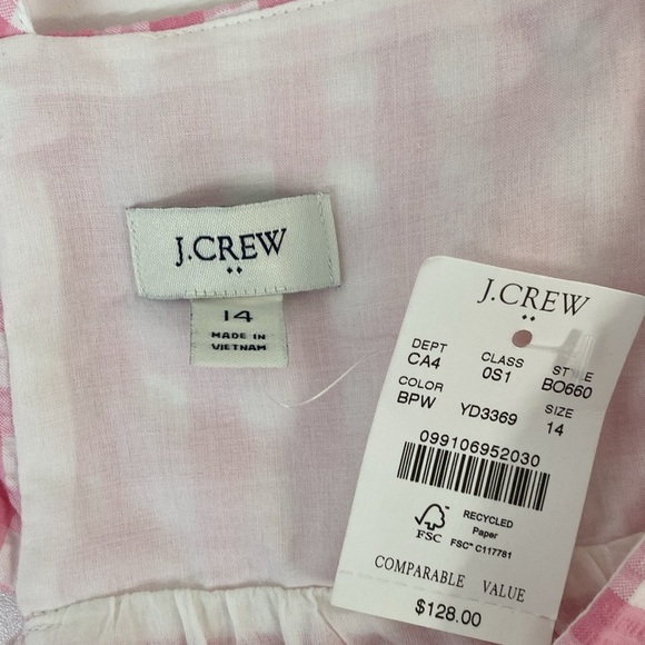 J. Crew Seersucker Gingham Dress Pockets Size 14 Retail$128 - Picture 11 of 15